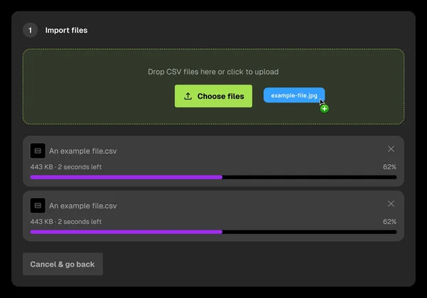 Drag & Drop Import of CSV files from brokers